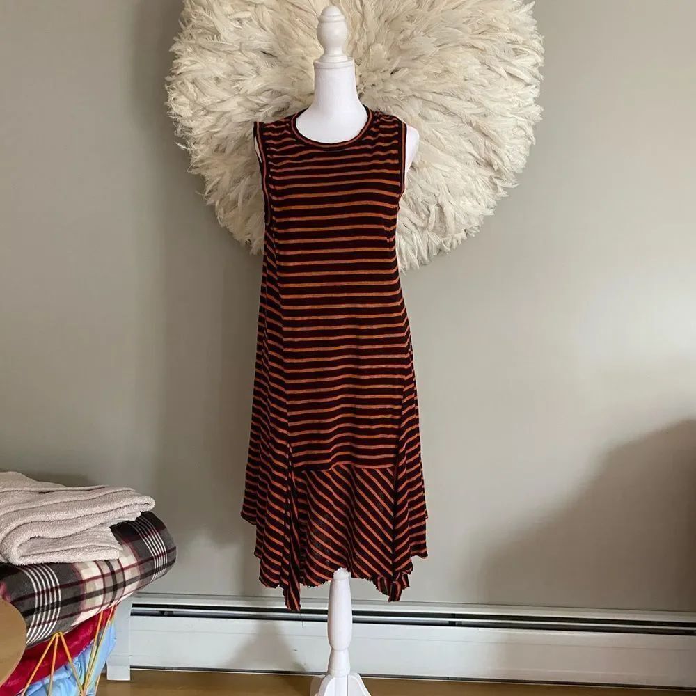 ALC striped asymmetrical dress